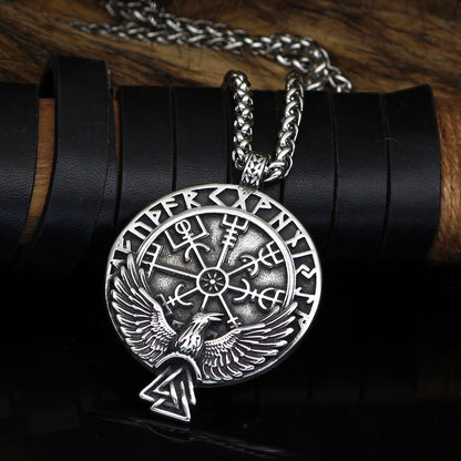 Kieran Rune Compass - Viking Pendant by The Nevermore – Unique Gothic Accessories by Nevermore Lifestyle & Tech | BSK chain