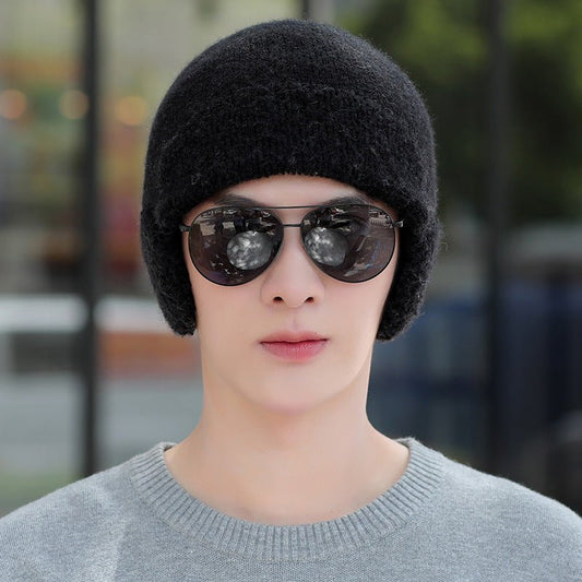 Knitted Hat for Men - The Nevermore Hats for Men`s – Unique by Nevermore Lifestyle & Tech | Free Size 55or 60cm Black