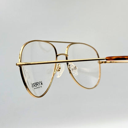 Kypers CARLOS - Gold Aviator Eyeglasses by The Nevermore – Unique Eyeglasses by Nevermore Lifestyle & Tech |