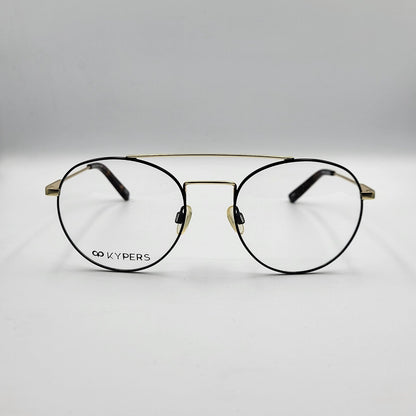 Kypers GREG 005 - Gold Black Eyeglasses by The Nevermore – Unique Eyeglasses by Nevermore Lifestyle & Tech |