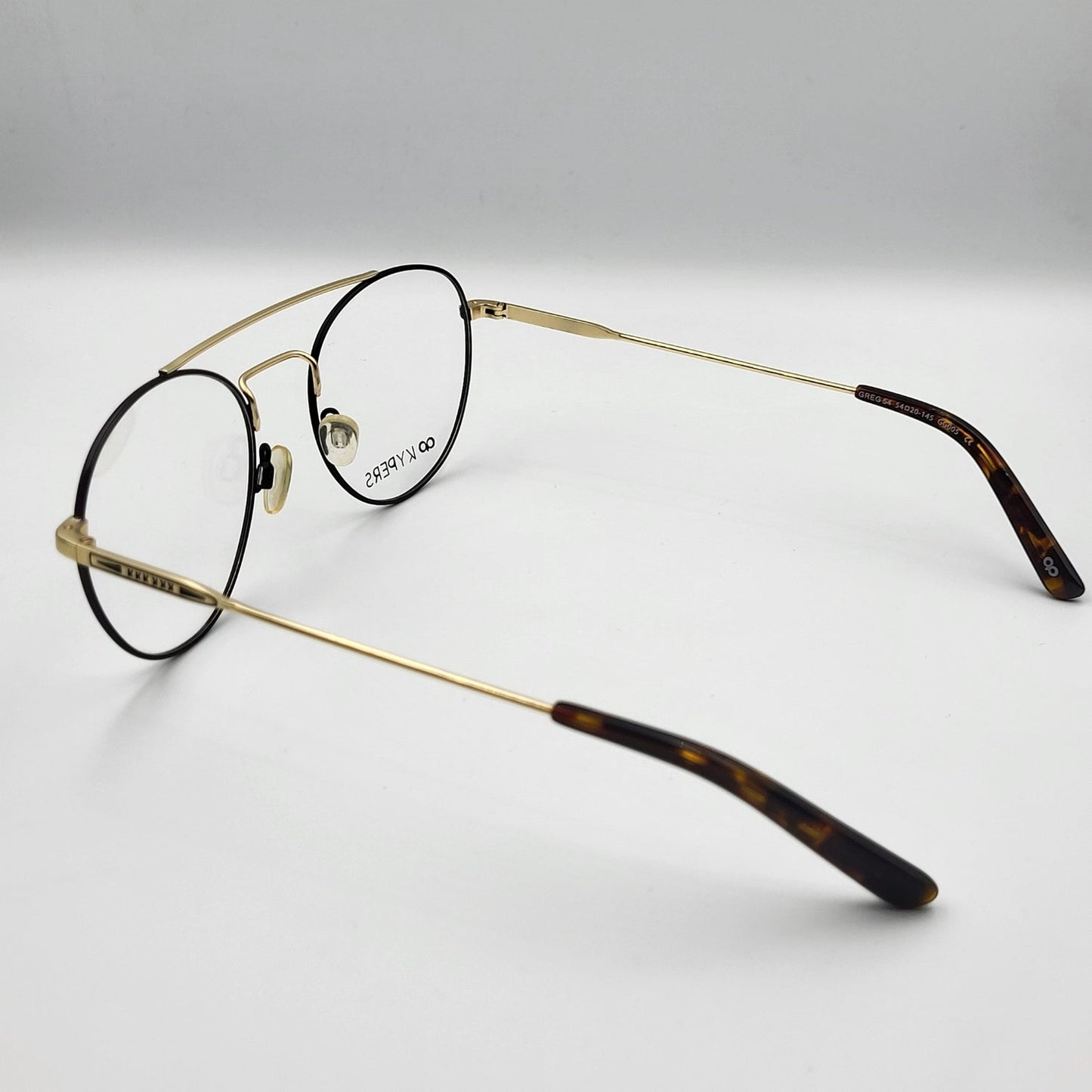 Kypers GREG 005 - Gold Black Eyeglasses by The Nevermore – Unique Eyeglasses by Nevermore Lifestyle & Tech |