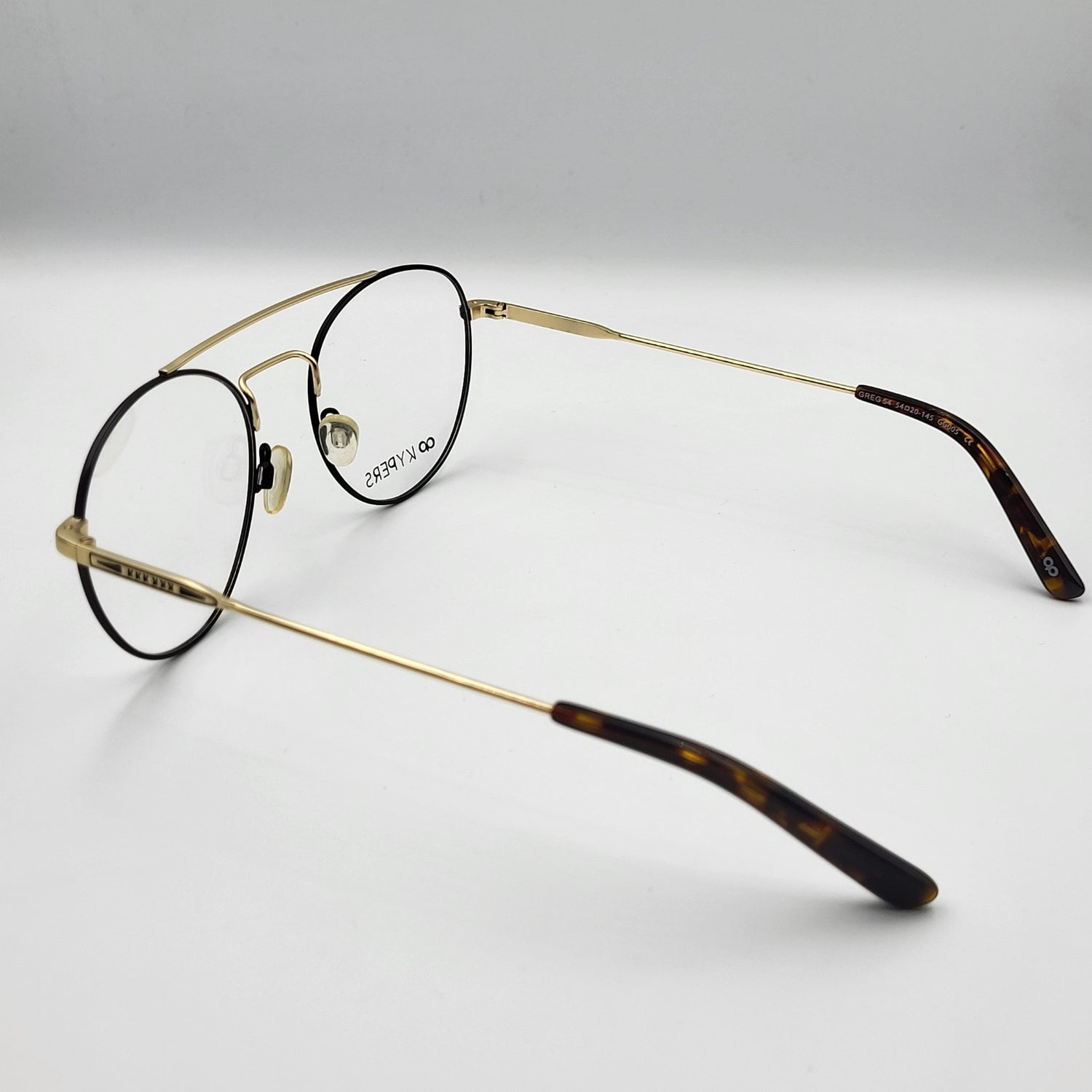 Kypers GREG 005 - Gold Black Eyeglasses by The Nevermore – Unique Eyeglasses by Nevermore Lifestyle & Tech |