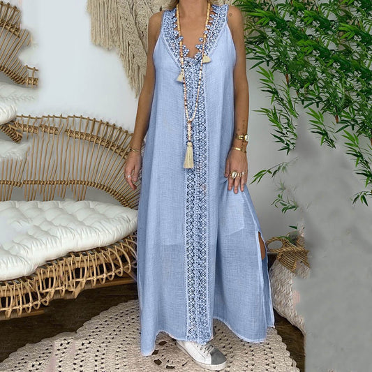 LaceGleam - Sleeveless Maxi Dress by The Nevermore