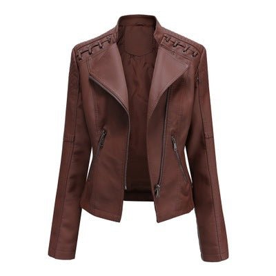 Laramie Piñeda - PU Leather Jacket by The Nevermore – Unique Jackets by Nevermore Lifestyle & Tech | 2XL Coffee