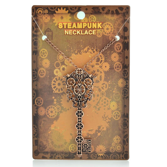 Large Gear Key - The Nevermore Steampunk Pendant – Unique Pendants - Necklaces by Nevermore Lifestyle & Tech | Ancient bronze