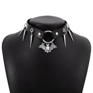 Lavender Wraith gothic bat choker