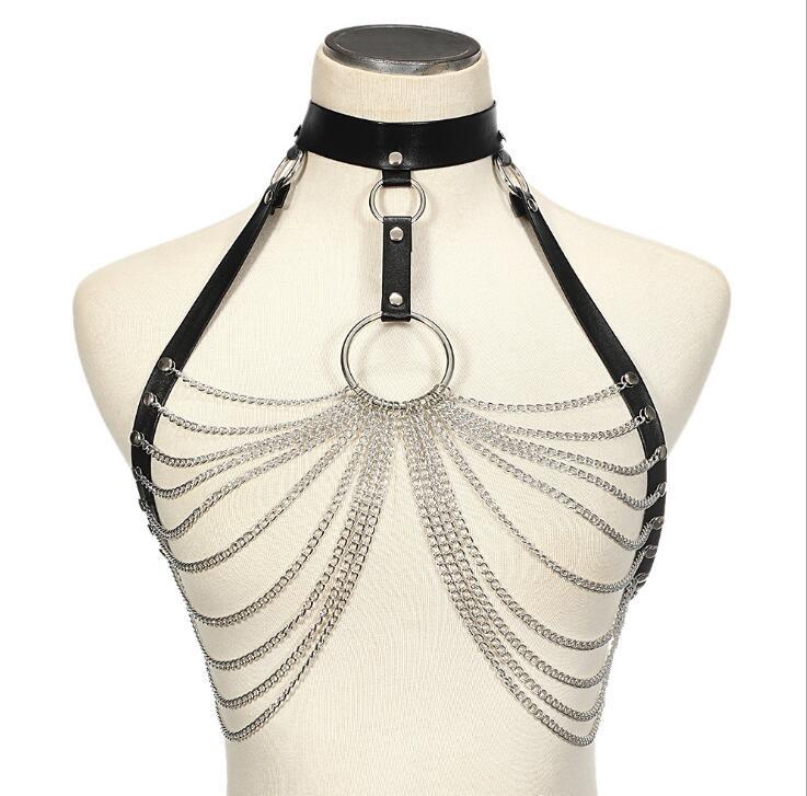 Leather & Metal - The Nevermore Gothic Body Chains – Unique Gothic Accessories by Nevermore Lifestyle & Tech | Black