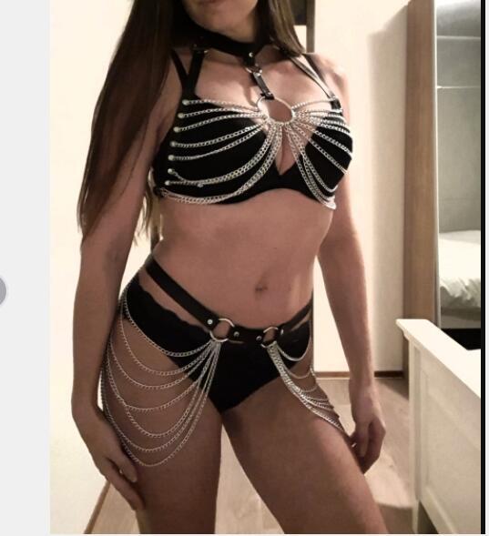 Leather & Metal - The Nevermore Gothic Body Chains – Unique Gothic Accessories by Nevermore Lifestyle & Tech | Black