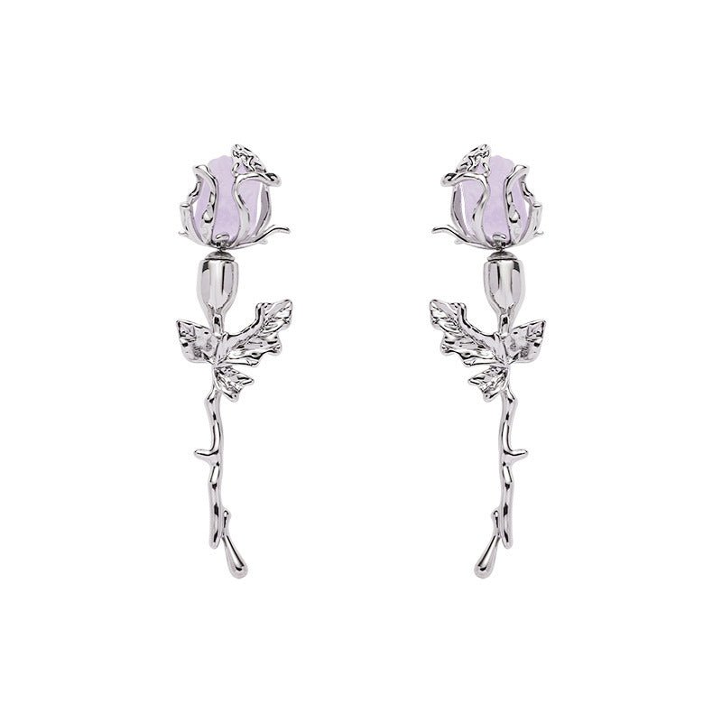 Lilacmcfairy Purple Rose - The Nevermore Earrings for Women – Unique Jewelry by Nevermore Lifestyle & Tech | Picture Color