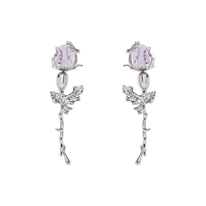 Lilacmcfairy Purple Rose - The Nevermore Earrings for Women – Unique Jewelry by Nevermore Lifestyle & Tech | Picture Color