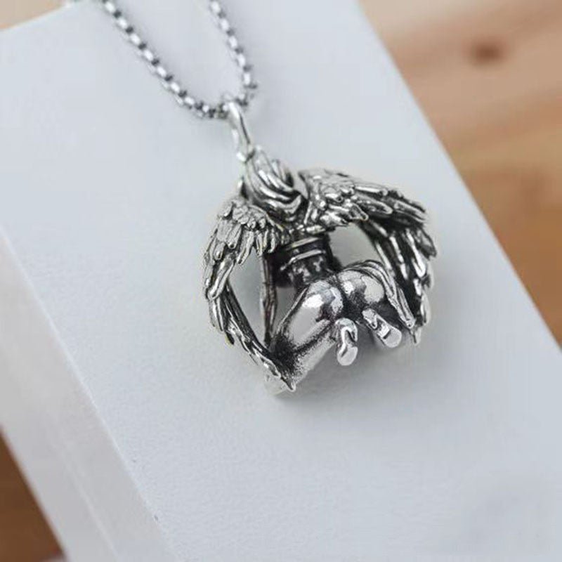 Liliana Vex - Gothic Demon Angel Pendant by The Nevermore – Unique Gothic Pendants by Nevermore Lifestyle & Tech | Gold