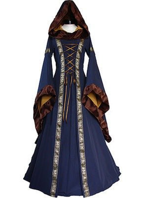 Lora Breston - The Nevermore Victorian Steampunk dress Hooded Vintage – Unique Steampunk Fashion for Women by Nevermore Lifestyle & Tech | L Blue