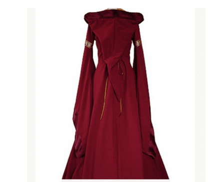 Lora Breston - The Nevermore Victorian Steampunk dress Hooded Vintage – Unique Steampunk Fashion for Women by Nevermore Lifestyle & Tech | L Red