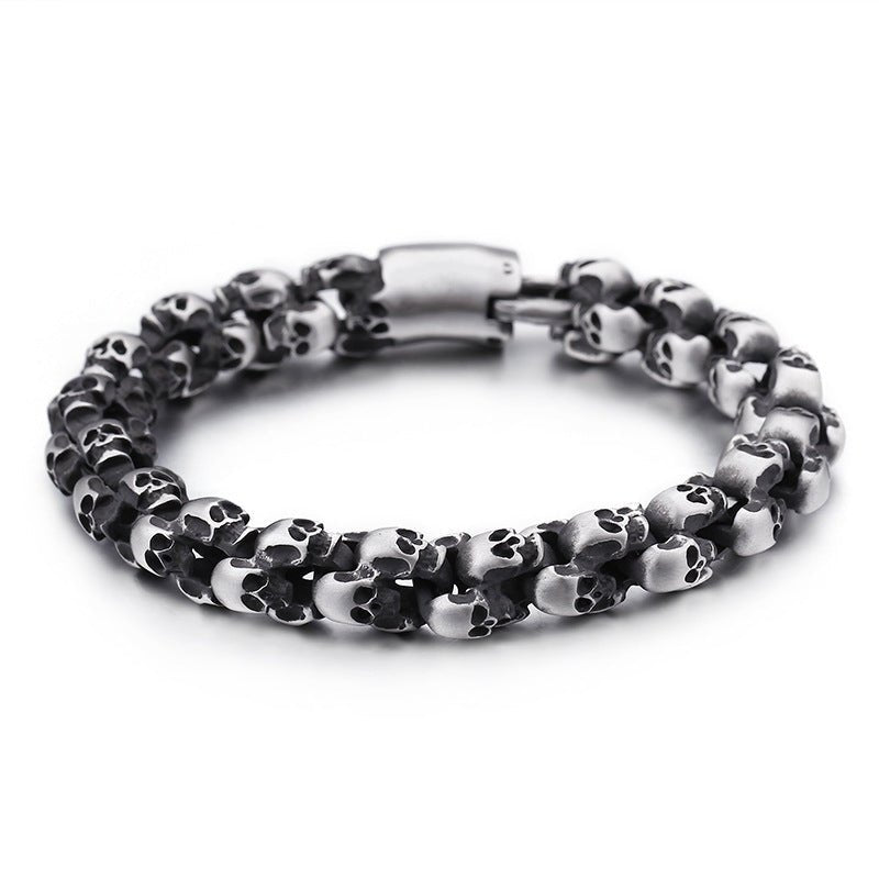 Lord Sutton Skulls - The Nevermore Gothic Bracelet for Men 316 Stainless Steel – Unique Gothic Jewelry by Nevermore Lifestyle & Tech | 22.5 Gold