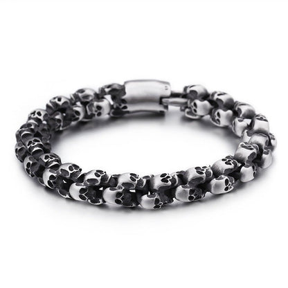 Lord Sutton Skulls - The Nevermore Gothic Bracelet for Men 316 Stainless Steel – Unique Gothic Jewelry by Nevermore Lifestyle & Tech | 22.5 Gold