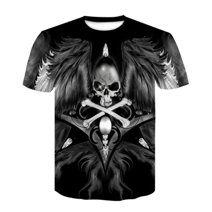 Lucius Spellweaver Skull Wings - The Nevermore Gothic T-Shirt for Men – Unique Gothic Fashion for Men by Nevermore Lifestyle & Tech | L DT 457