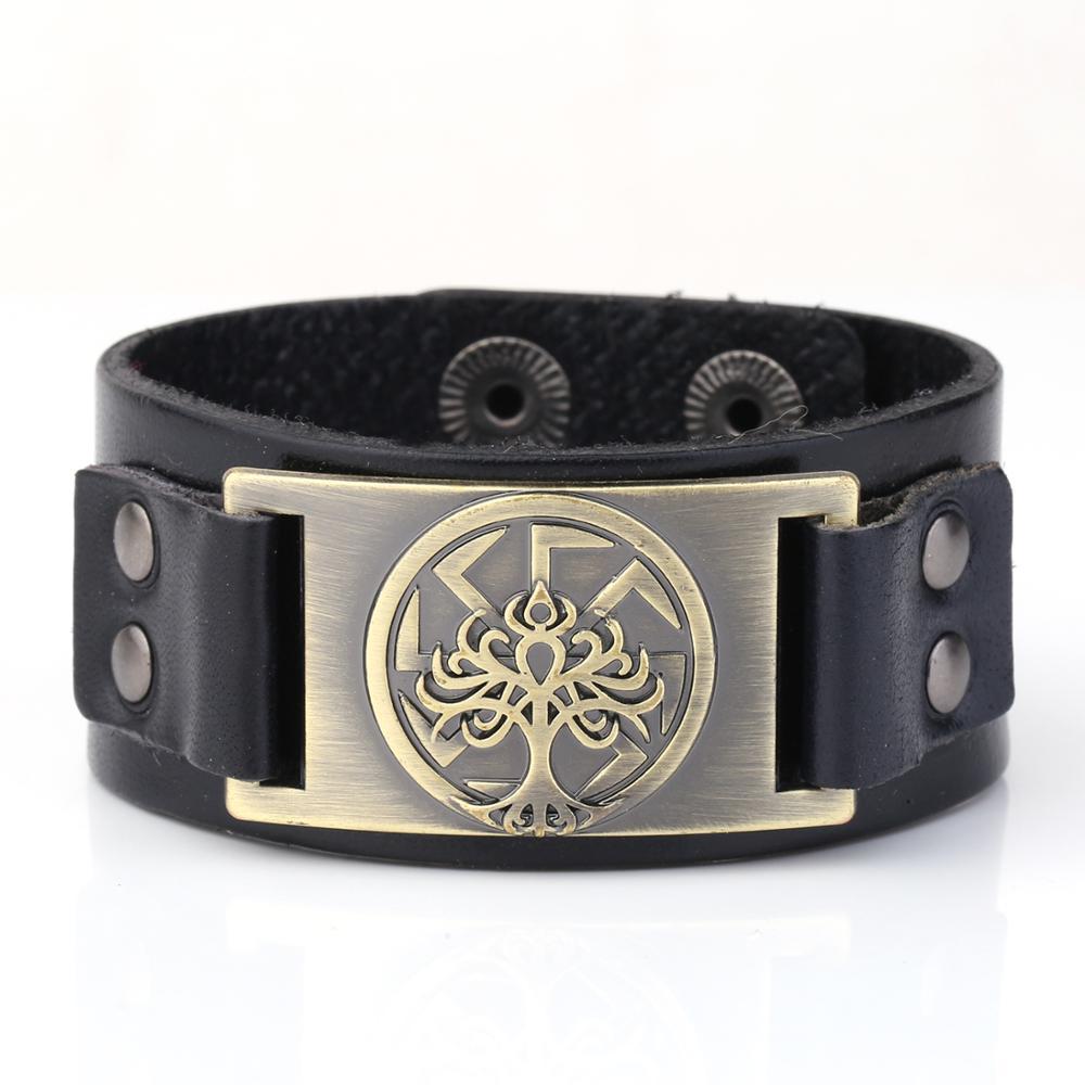 Lucky Tree - The Nevermore Leather Bracelet – Unique Bracelets for Men by Nevermore Lifestyle & Tech | Narrow Black Bronze
