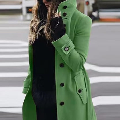 Lumen Sky – Woolen Coat by The Nevermore – Unique Coats for Women by Nevermore Lifestyle & Tech | 3XL Emerald green