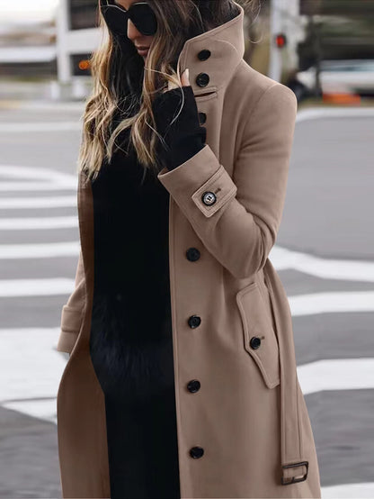 Lumen Sky – Woolen Coat by The Nevermore – Unique Coats for Women by Nevermore Lifestyle & Tech | L Light Coffee
