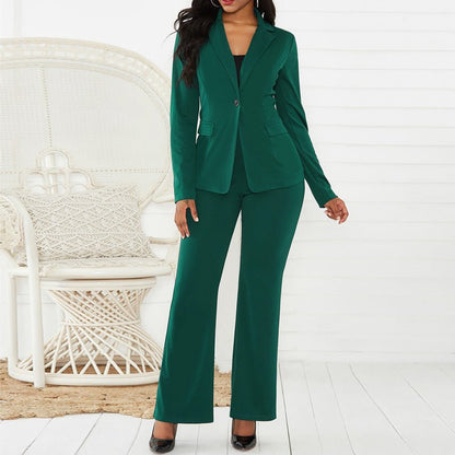 Luna Harbor – Elegant Women’s Two Piece Pants Suit by The Nevermore – Unique Suits by Nevermore Lifestyle & Tech | L Green