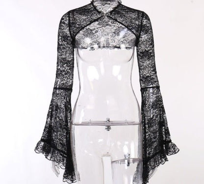 Luna Weave - The Nevermore Women Short Lace Cardigan