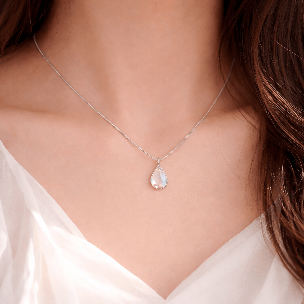 Lunaris Drop – Moonstone Pendant Necklace by The Nevermore – Unique Pendants - Necklaces by Nevermore Lifestyle & Tech | 925Silver