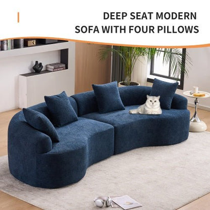 LY-025 Compression Sofa - 4-Seater Chenille by The Nevermore