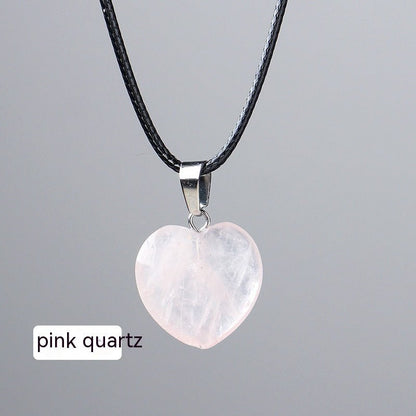 Magical heart of gems - The Nevermore Natural Crystal 2cm Women`s Pendant