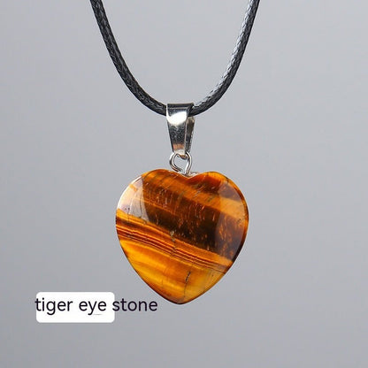 Magical heart of gems - The Nevermore Natural Crystal 2cm Women`s Pendant