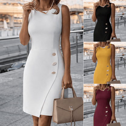 Maribeth - Sleeveless Solid Midi Dress by The Nevermore – Unique Dresses by Nevermore Lifestyle & Tech | 2XL Gray