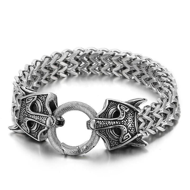 Marlowe - Retro Stainless Steel Bracelet by The Nevermore – Unique Gothic Jewelry by Nevermore Lifestyle & Tech | Mask Bracelet