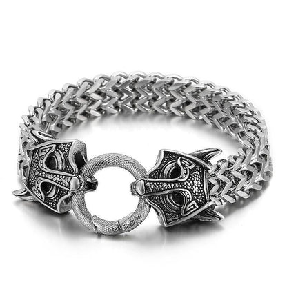 Marlowe - Retro Stainless Steel Bracelet by The Nevermore – Unique Gothic Jewelry by Nevermore Lifestyle & Tech | Mask Bracelet