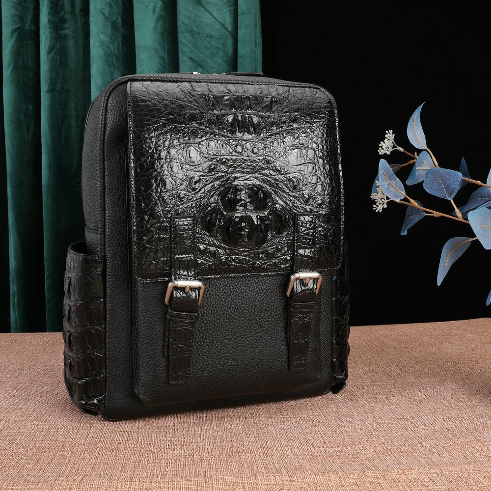 Masculine Expedition - Crocodile Leather Shoulder Bag by The Nevermore
