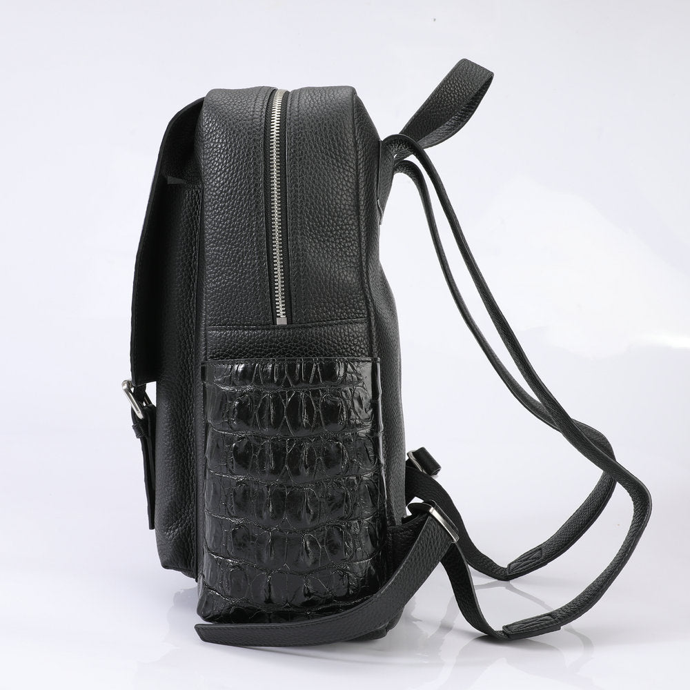 Masculine Expedition - Crocodile Leather Shoulder Bag by The Nevermore