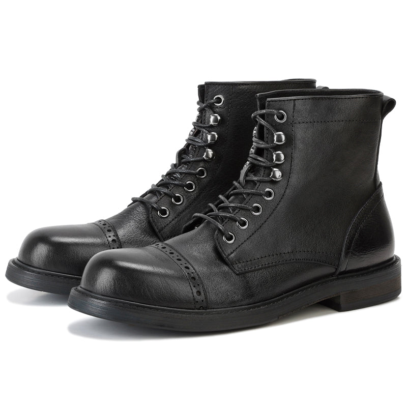 Maverick Leather Casual Boots for Men by The Nevermore – Unique Boots for Men by Nevermore Lifestyle & Tech | 38 Black