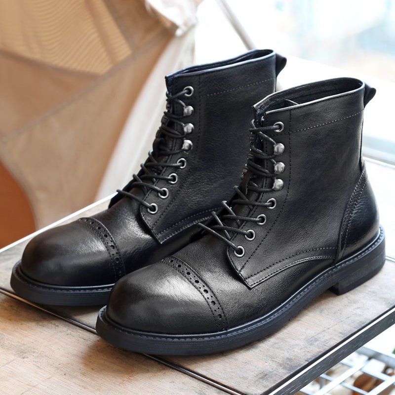 Maverick Leather Casual Boots for Men by The Nevermore – Unique Boots for Men by Nevermore Lifestyle & Tech | 38 Black