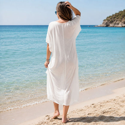 Maxi Beach Cover-Up - Coastal Bloom by The Nevermore – Unique Cover-Ups by The Nevermore |