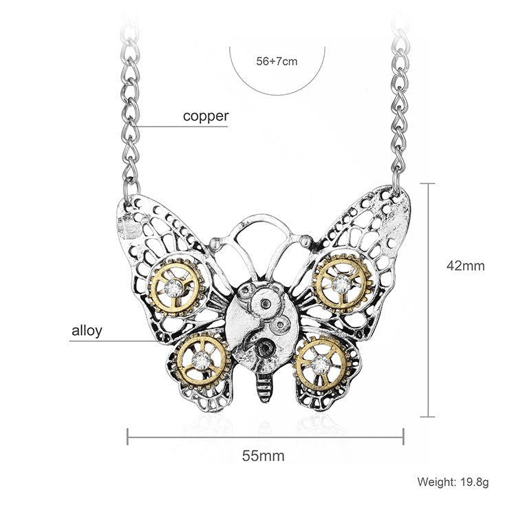 Mechanical Butterfly - The Nevermore Steampunk Pendant – Unique Pendants - Necklaces by Nevermore Lifestyle & Tech | SET2
