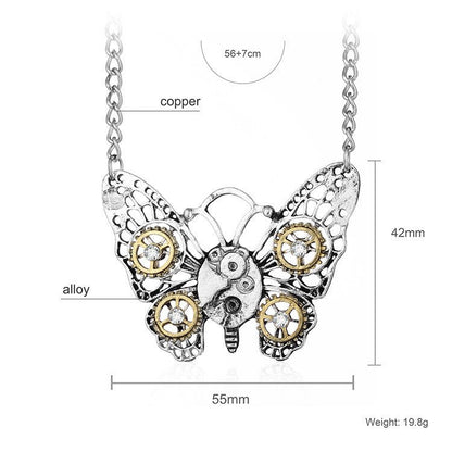 Mechanical Butterfly - The Nevermore Steampunk Pendant – Unique Pendants - Necklaces by Nevermore Lifestyle & Tech | SET2