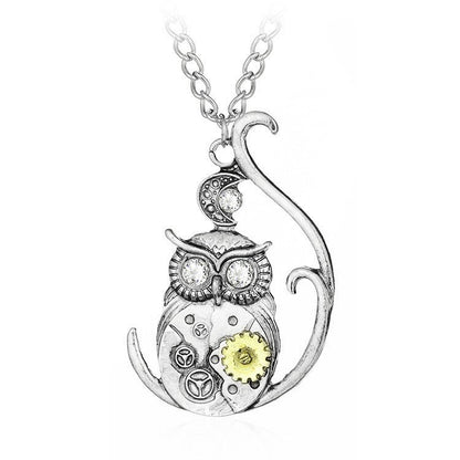 Mechanical Owl - The Nevermore Steampunk Pendant – Unique Pendants - Necklaces by Nevermore Lifestyle & Tech | SET1