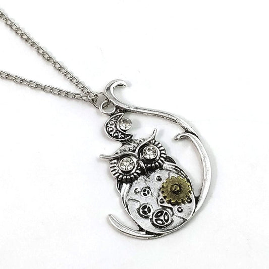 Mechanical Owl - The Nevermore Steampunk Pendant – Unique Pendants - Necklaces by Nevermore Lifestyle & Tech | SET1