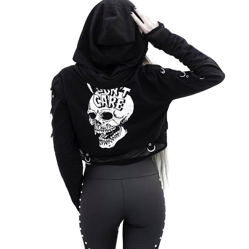 Melody Saw - The Nevermore Gothic Hooded Sweatshirt Tank Top for Women – Unique Gothic Fashion for Women by Nevermore Lifestyle & Tech | L 22373P