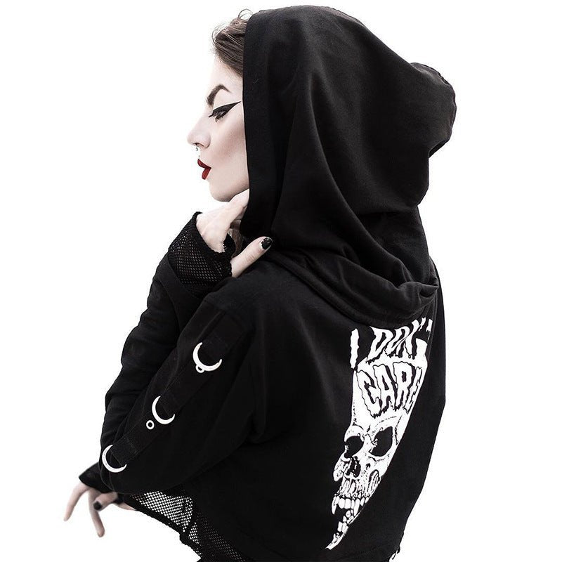 Melody Saw - The Nevermore Gothic Hooded Sweatshirt Tank Top for Women – Unique Gothic Fashion for Women by Nevermore Lifestyle & Tech | L 22373P