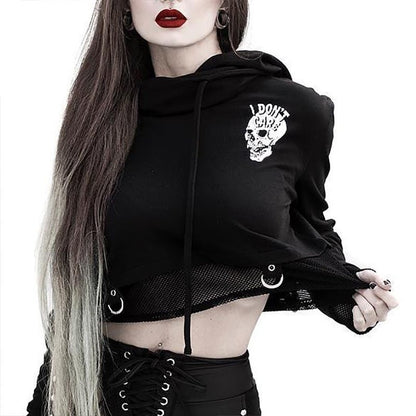 Melody Saw - The Nevermore Gothic Hooded Sweatshirt Tank Top for Women – Unique Gothic Fashion for Women by Nevermore Lifestyle & Tech | L 22373P
