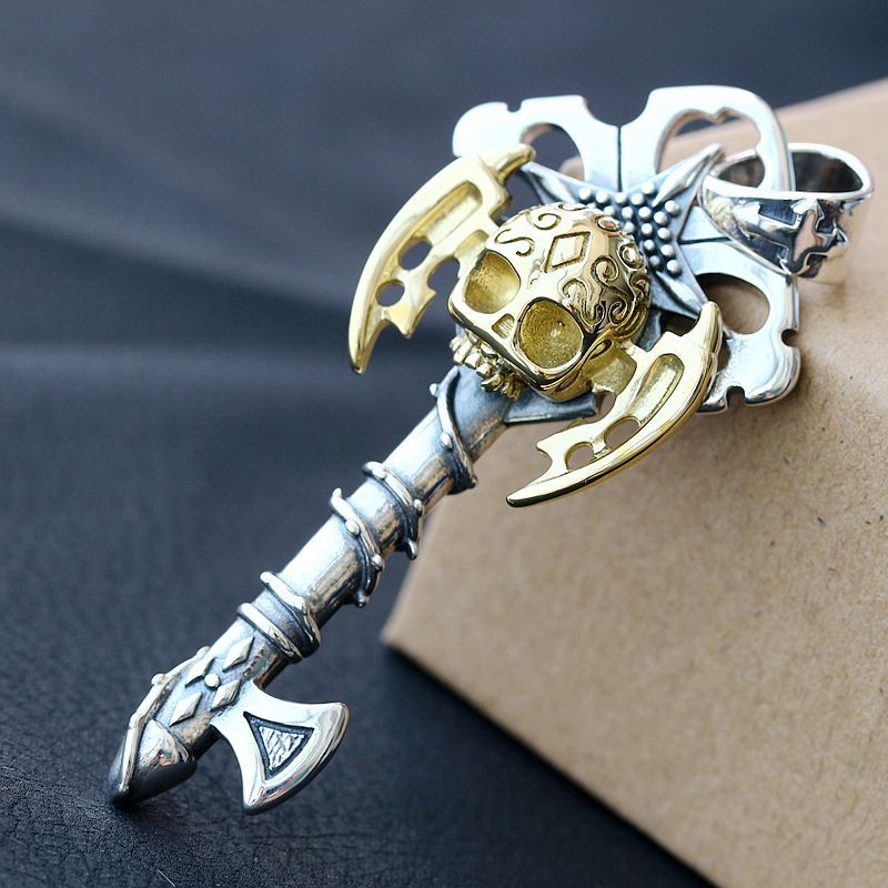 Memento Mori Key - The Nevermore Gothic Pendant 925 Sterling Silver