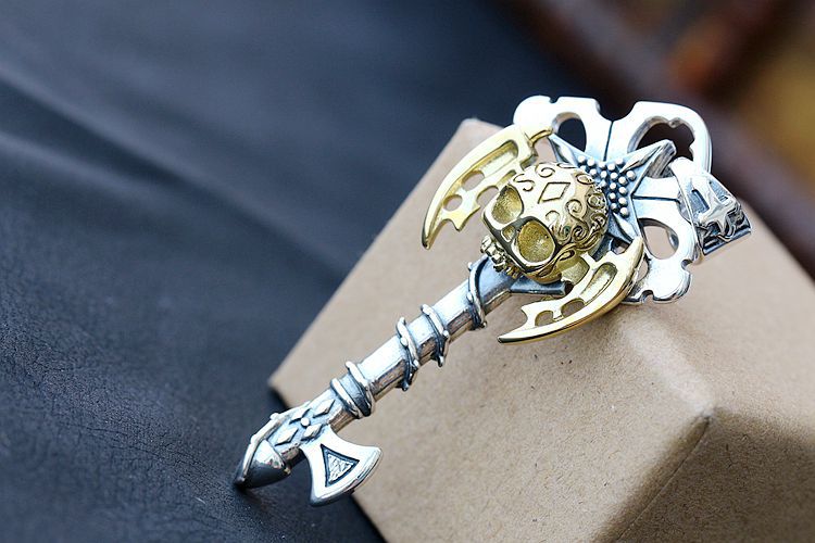 Memento Mori Key - The Nevermore Gothic Pendant 925 Sterling Silver