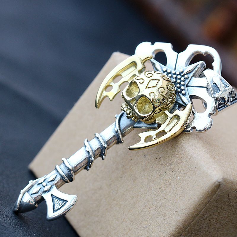 Memento Mori Key - The Nevermore Gothic Pendant 925 Sterling Silver