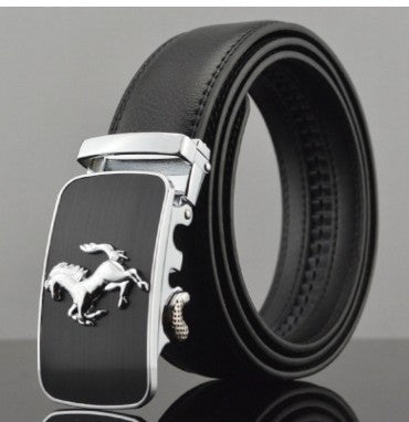 Memphis Chase - The Nevermore Automatic Buckle Leather Belt – Unique Accessories by Nevermore Lifestyle & Tech | Black Leopard