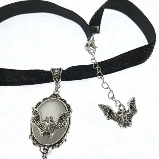 Merida Grave Bat - Gothic Choker Necklace by The Nevermore – Unique Pendants - Necklaces by Nevermore Lifestyle & Tech | Black