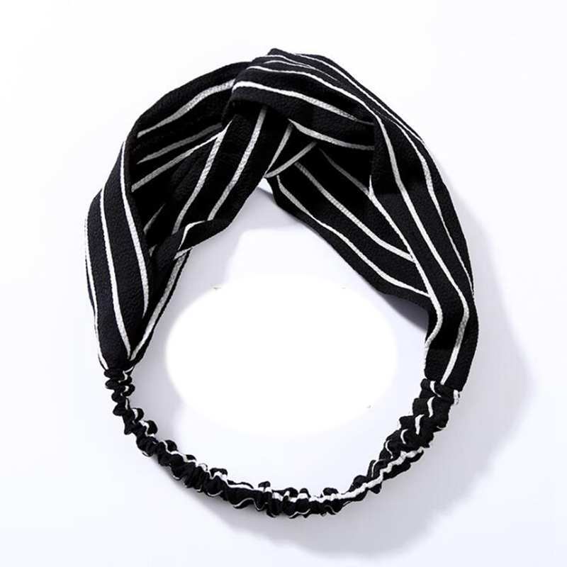 Middlebottom - Cross Fabric Headband by The Nevermore – Unique Headbands by Nevermore Lifestyle & Tech | Black